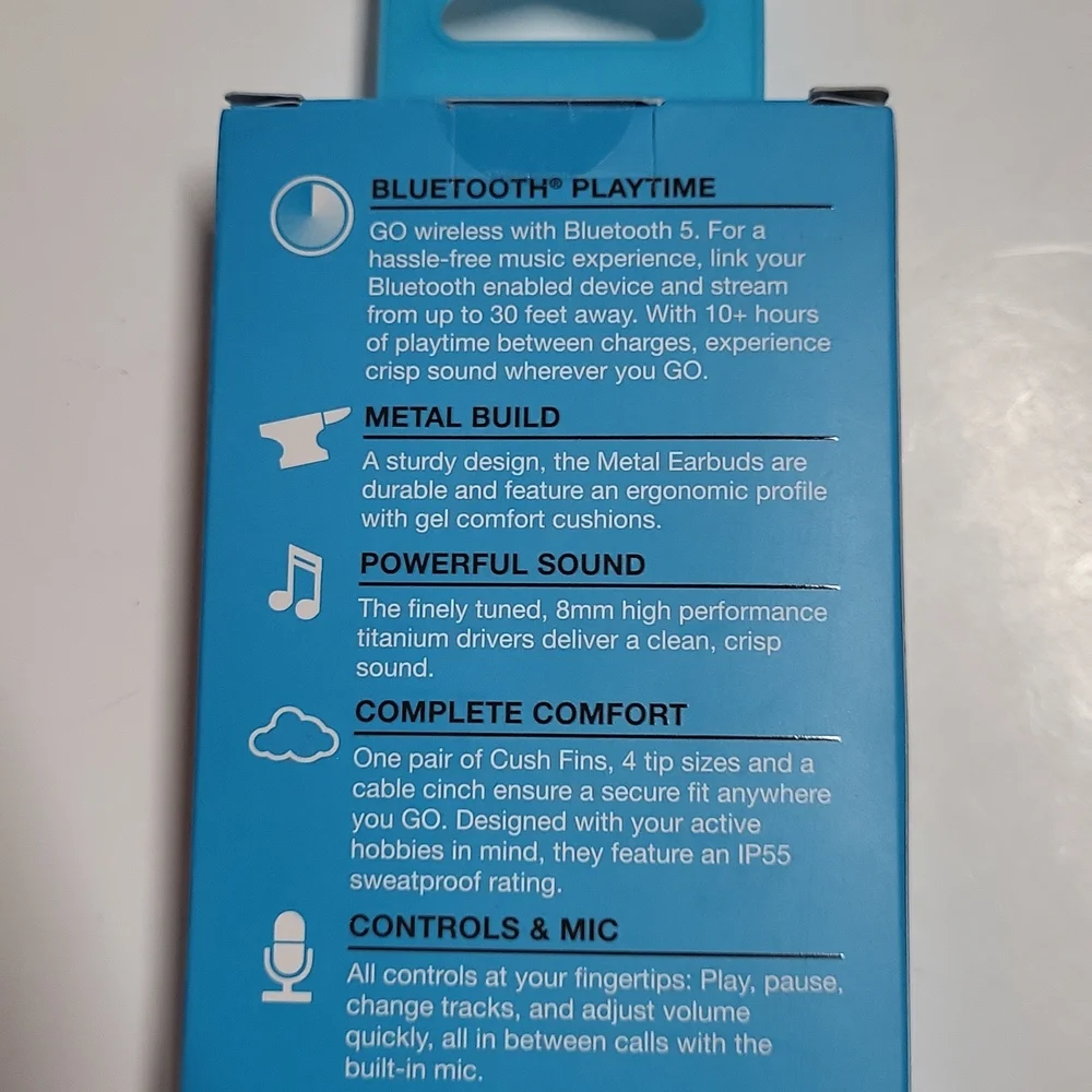 JLab Bluetooth Wireless Ear Buds Black Audio Metal Sweatproof 6 Hours Play NWT - Picture 11 of 15